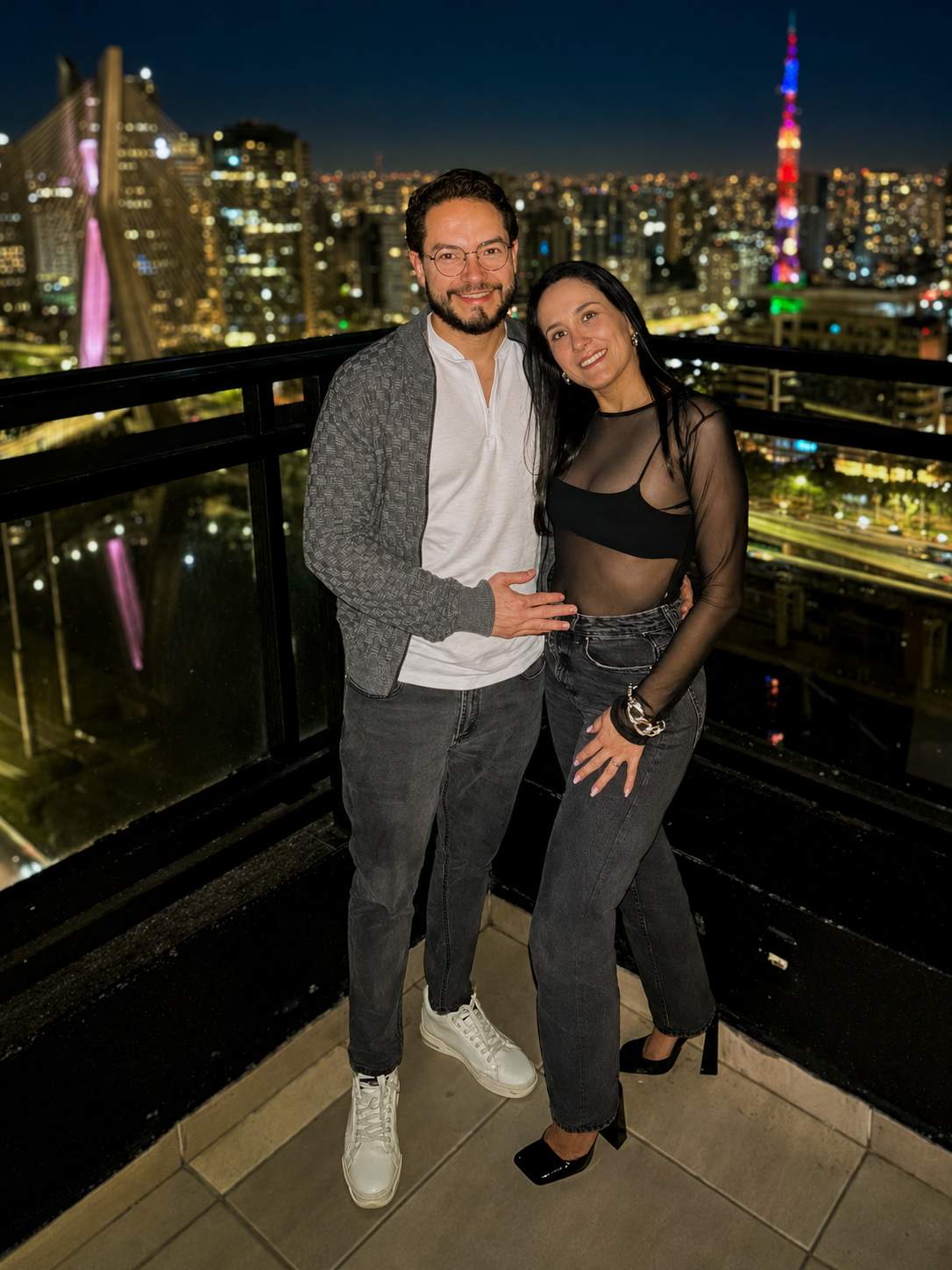 Andrey com a esposa